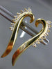 ESTATE .32CT DIAMOND 14KT YELLOW GOLD 3D CLASSIC SEA HORSE STUD EARRINGS #16772
