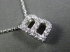 ESTATE .20CT DIAMOND 14KT WHITE GOLD 3D " B " INITIAL FLOATING PENDANT #19406