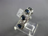ESTATE 1.57CT DIAMOND & AAA SAPPHIRE 18K WHITE GOLD 3D INFINITY ANNIVERSARY RING