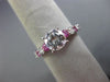 ESTATE 1.87CT DIAMOND & AAA PINK SAPPHIRE 14K WHITE GOLD CLASSIC ENGAGEMENT RING