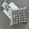 ESTATE LARGE .67CT DIAMOND 14KT WHITE GOLD 3D FILIGREE CLUSTER HANGING PENDANT