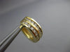 ESTATE 1.0CT DIAMOND 14KT YELLOW GOLD 3D CLASSIC TWO ROW HUGGIE EARRINGS #5319