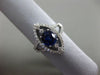 ESTATE 2.01CT DIAMOND & SAPPHIRE 18KT WHITE GOLD MARQUISE SHAPE ENGAGEMENT RING