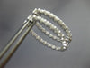 ESTATE 1.0CT DIAMOND 14KT WHITE GOLD 3D ROUND OVAL DOUBLE SIDED HOOP EARRINGS