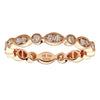 ESTATE .42CT DIAMOND 18KT ROSE GOLD 3D CLASSIC BEZEL MILGRAIN STACKABLE FUN RING