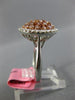 ESTATE WIDE .99CT WHITE & PINK DIAMOND 18KT WHITE & ROSE GOLD CIRCULAR FUN RING
