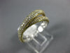 ESTATE WIDE .75CT DIAMOND 14KT 2 TONE GOLD 3D MULTI ROW CRISS CROSS X LOVE RING