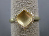 ESTATE .15CT DIAMOND 14KT YELLOW GOLD 3D CLASSIC LEAF MATTE & SHINY RING 11mm