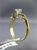 ESTATE .72CT ROUND DIAMOND 14KT TWO TONE GOLD 3D PYRAMID ENGAGEMENT RING #17820