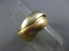 ESTATE WIDE 18KT WHITE YELLOW & ROSE GOLD 3D MATTE TRINITY LOVE RING