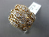 ESTATE LARGE 2.23CT DIAMOND 14KT YELLOW GOLD 3D MULTI ROW INFINITY FUN LOVE RING