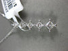 ESTATE LARGE .50CT PRINCESS DIAMOND 14K WHITE GOLD 3D JOURNEY GRADUATING PENDANT