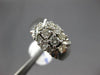 ESTATE LARGE 1.0CT DIAMOND 14K WHITE GOLD 11 STONE CLUSTER LOVE ANNIVERSARY RING
