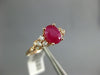 1.15CT DIAMOND & AAA RUBY 14KT ROSE GOLD 3D OVAL & ROUND CLASSIC ENGAGEMENT RING
