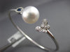 ESTATE .52CT DIAMOND AAA SAPPHIRE & SOUTH SEA PEARL 18KT WHITE GOLD 3D BRACELET