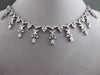ESTATE 3.65CT DIAMOND 14KT WHITE GOLD FLORAL ROSE FLOATING NECKLACE BEAUTIFUL!