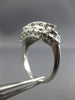 ANTIQUE WIDE .50CT DIAMOND PLATINUM 3D FILIGREE WEDDING ANNIVERSARY RING #26220