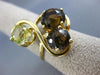ESTATE 9.50CT AAA SMOKY TOPAZ & AAA YELLOW TOPAZ 14K YELLOW GOLD LOVE KNOT RING