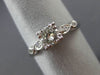 ANTIQUE .62CT ROUND DIAMOND PLATINUM 3D FILIGREE FISHTAIL ENGAGEMENT RING #22181