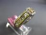 ESTATE 2.07CT WHITE & FANCY YELLOW DIAMOND 18K 2 TONE GOLD HALO ENGAGEMENT RING