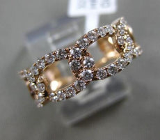 ESTATE .70CT DIAMOND 18KT ROSE GOLD 3D OVAL LOVE KNOT SEMI ETERNITY WEDDING RING