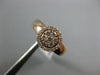 ESTATE .35CT DIAMONDS 14KT ROSE GOLD CLUSTER FLOWER HALO FRIENDSHIP PROMISE RING