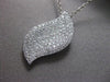 ESTATE .90CT DIAMOND 18KT WHITE GOLD WAVE PENDANT WITH CHAIN BEAUTIFUL #22308