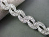 ESTATE WIDE 2.50CT DIAMOND 14KT WHITE GOLD 3D WAVE INFINITY TENNIS BRACELET