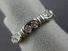 ESTATE 1.0CT ROUND CUT DIAMOND 18KT WHITE GOLD CLASSIC WEDDING ANNIVERSARY RING