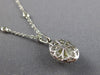 ESTATE 1.12CT WHITE & FANCY YELLOW DIAMOND 18KT 2 TONE GOLD DOUBLE HALO PENDANT