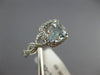 1.40CT DIAMOND & AAA AQUAMARINE 14KT WHITE GOLD HALO CUSHION CUT ENGAGEMENT RING