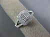 ESTATE .62CT DIAMOND 18KT WHITE GOLD 3D CLASSIC CLUSTER SQUARE ENGAGEMENT RING