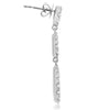 ESTATE 1.50CT DIAMOND 14KT WHITE GOLD TEAR DROP PER GRADUATING JOURNEY EARRINGS