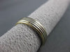 ESTATE 14KT WHITE & YELLOW GOLD MULTI ROW CLASSIC WEDDING BAND RING 5mm #23186