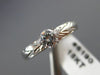 ANTIQUE .35CT ROUND DIAMOND 18KT WHITE GOLD FILIGREE CROWN ENGAGEMENT RING #6190