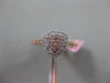 ESTATE .30CT WHITE & PINK DIAMOND 18KT WHITE & ROSE GOLD TRIANGULAR CLASSIC RING