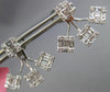 ESTATE LARGE .39CT DIAMOND 18K WHITE GOLD FLOWER FOUR STONE STUD JACKET EARRINGS