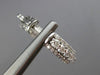 ESTATE LARGE 2.85CT DIAMOND 14KT WHITE GOLD 3D DOUBLE SIDED HOOP HUGGIE EARRINGS