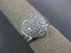 ANTIQUE WIDE .70CT DIAMOND 18KT WHITE GOLD 3D CLASSIC PAVE HEART FUN RING #14321