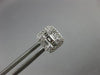 ESTATE .50CT DIAMOND 18K GOLD ROUND & BAGUETTE CLUSTER HALO SQUARE STUD EARRINGS