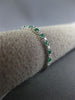 ESTATE .24CT DIAMOND & AAA EMERALD 18K WHITE GOLD SEMI ETERNITY ANNIVERSARY RING