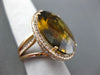 ESTATE EXTRA LARGE 18.44CT DIAMOND & AAA CITRINE 18KT ROSE GOLD 3D HALO FUN RING