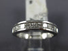 ESTATE .75CT DIAMOND 18KT WHITE GOLD 3D CLASSIC CHANNEL WEDDING ANNIVERSARY RING