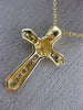 ESTATE .40CT ROUND DIAMOND 14KT YELLOW GOLD CLASSIC X LOVE CROSS PENDANT #14159