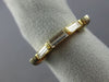 ESTATE .40CT DIAMOND 14KT TWO TONE GOLD 3 STONE BAGUETTE ANNIVERSARY RING #472