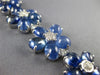 ESTATE EXTRA LARGE 55.15CT DIAMOND & AAA SAPPHIRE 18K WHITE GOLD FLOWER BRACELET
