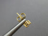ESTATE .28CT PRINCESS CUT DIAMOND 14KT YELLOW GOLD CLASSIC STUD EARRINGS #14267