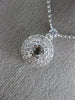 ESTATE .55CT DIAMOND 14KT WHITE GOLD 3D CLASSIC DOUBLE HALO SEMI MOUNT NECKLACE