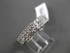 ESTATE 2.07CT ROUND DIAMOND 14KT WHITE GOLD ROUND THREE ROW ETERNITY FUN RING