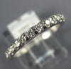 ESTATE .25CT DIAMOND 14KT WHITE GOLD CHANNEL BAR SEMI ETERNITY ANNIVERSARY RING